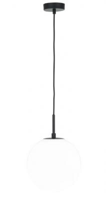 Preston 1Lt Small Opal Sphere Pendant Light Black